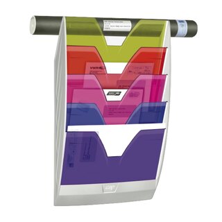 Wandprospekthalter CEP 1001540811, mit 5 Trennwänden für...