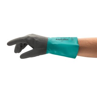 Ansell AlphaTec 58-270 Chemikalienschutzhandschuhe, Gr. 10, grau/gr�n