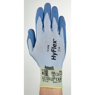 Schnittschutzhandschuhe HyFlex 11-518, Größe 8, blau