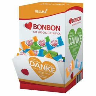 Herzbonbons Hellma Danke 70000149, sortiert, 200 Stck