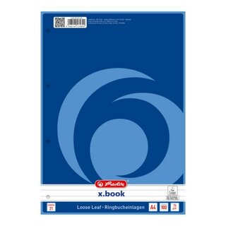 Ringbucheinlagen Herlitz 100050460, A4, liniert, 100 Blatt