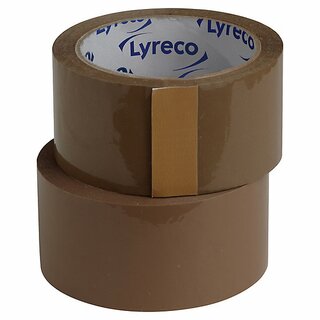 Packband PP, Ma�e: 50 mm x 66 m (B x L), braun, 6 St�ck