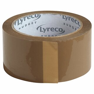 Budget Packband PP, Ma�e: 50 mm x 66 m (B x L), braun, 6 St�ck