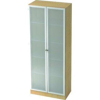 Schrank Hammerbacher, mit Glast�ren, 2 B�den, Ma�e: 80 x...