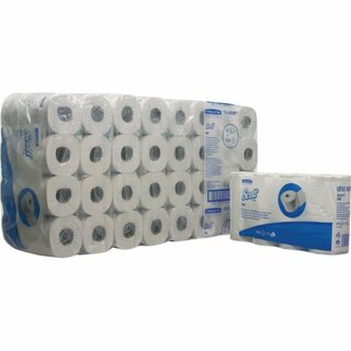 Toilettenpapier Scott 8519, Tissue, 2lagig, Rolle, 350 Blatt, hochwei�, 64 St�ck