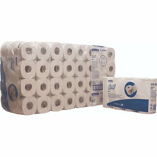 Toilettenpapier Scott 8519, Tissue, 2lagig, Rolle, 350 Blatt, hochwei�, 64 St�ck