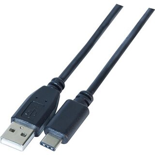 USB 2.0-Kabel CUC 150303, Typ C / USB A, 1m Kabel, schwarz