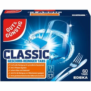 Gut & Gnstig Splmaschinentabs, Classic, 15g, 60 Tabs