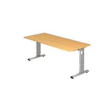 Schreibtisch VOS19-6, verstellbar, Größe: 180 x 80cm, buche