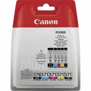 Tinte Canon 0372C004, PGI-570 PB/CLI-571, Multipack, 1105 Seiten, sortiert
