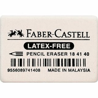 Radierer Faber-Castell 7041-40, aus Kautschuk, fr Blei- und Farbstifte