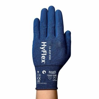 Mechaniksschutzhandschuh HyFlex 11-819 ESD, Gre 8, blau/blau, 1 Paar