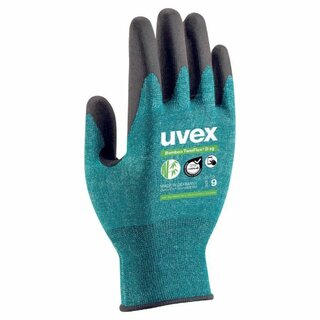 Przisionsschutzhandschuh uvex Bamboo TwinFlex, Gre 10, schwarz/grn