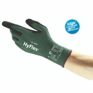 Mehrzweckhandschuh Ansell HyFlex 11-842, nachhaltig, EN 388, Gre 7, grn