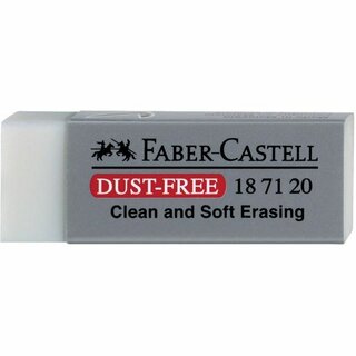 Radierer Faber-Castell 187120, DUST-FREE, Kunststoff, wei