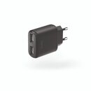 Hama Ladeadapter, 2 x USB-A, 12 W, schwarz