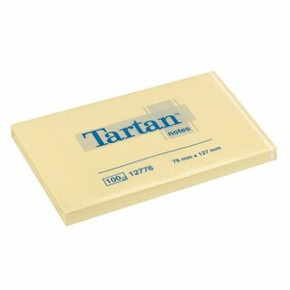 Haftnotizen Tartan 012776, 127 x 76 mm, 100 Blatt, gelb, 12 Stck