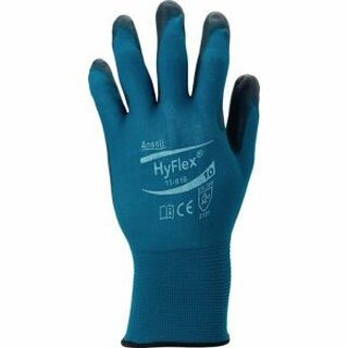 Mechanikschutzhandschuhe HyFlex 11-616, Mehrzweck, Gre 6, blau/schwarz, 1 Paar