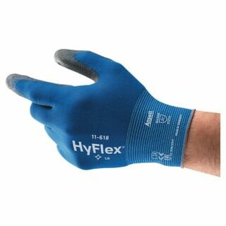 Mechanikschutzhandschuhe HyFlex 11-618, Gre 7, swz/blau, 1 Paar