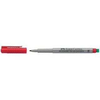 OHP-Stift Faber-Castell 152621 Multimark M, wasserlslich, 1mm, rot