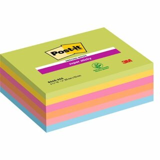 Haftnotizen Post-it Super Sticky Meeting Notes 8645-6SS, 203x152mm, 6 x 45 Blatt