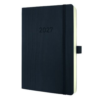 Sigel Buchkalender C2620, Conceptum, 1T/1S, Softcover, A5, schwarz, 2027