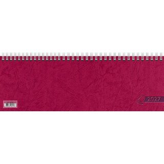 Glocken Tischquerkalender 5071921206, 1W/1S, 29,7 x 10,5cm, rot, 2027