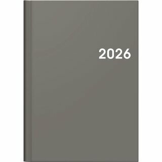 Brunnen Buchkalender 1079661636, 1W/2S, A5, grau, 2026