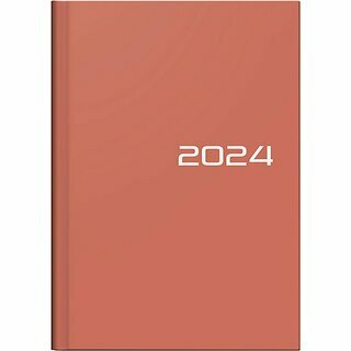 Brunnen Buchkalender 1079661056, 1W/2S, A5, koralle, 2026
