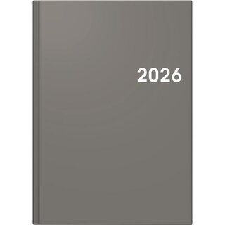 Brunnen Buchkalender 1079561636, 1T/1S, A5, grau, 2026