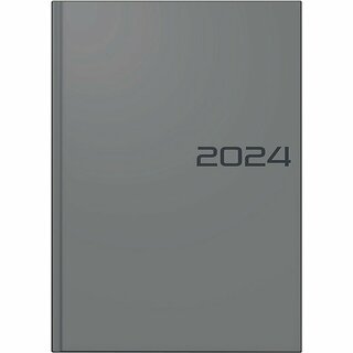 Brunnen Buchkalender 1079561636, 1T/1S, A5, grau, 2026