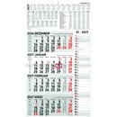 Zettler 4-Monatskalender 961, 33 x 59cm, grau, 2027