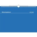 Zettler Monatskalender 989, 30 x 21cm, schwarz/blau, 2026