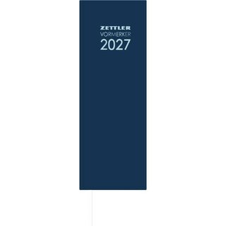 Zettler Tischkalender 801, 2T/1S, Vormerkbuch, 10,5 x 29,7 cm, anthrazit, 2027