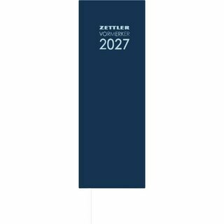 Zettler Tischkalender 808, 1T/1S, Vormerkbuch, 10,5 x 29,7 cm, anthrazit, 2027