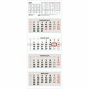 Zettler 4-Monatskalender 964, 33 x 80cm, schwarz/rot, 2026