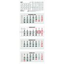 Zettler 4-Monatskalender 964, 33 x 80cm, schwarz/rot, 2027