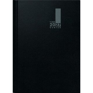 Brunnen Buchkalender 1072440906, 1W/2S, A4, schwarz, 2027