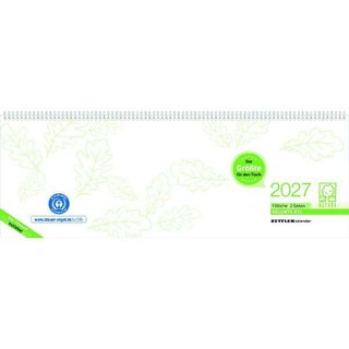 Zettler Tischquerkalender 126 Giganta XXL, 1W/2S, 42 x 15cm, UWS, 2027