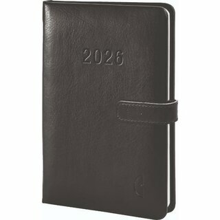 Chronobook Buchkalender 50826 Business Mini, 1W/2S, 9,5 x 14,5cm, schwarz, 2026