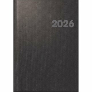 Brunnen Buchkalender 1076361906, 1Wo/2S, A4, schwarz, 2026