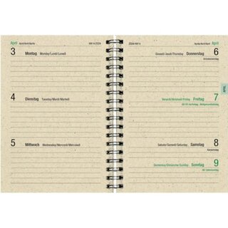Zettler Taschenkalender 639 Grasserie, 1T/1S, Softcover, A6, sortiert, UWS, 2027
