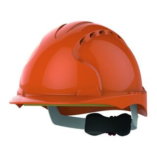 JSP Schutzhelm EVO3 AJF170, aus HDPE, Drehverschluss, belftet, orange