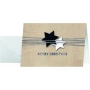 Sigel Ds079 Weihnachtskarte A6 Sterne beige 25 St�ck