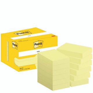 Post-it 656 Haftnotizen, 51x76 mm, 100 Blatt, gelb, 12 Stück