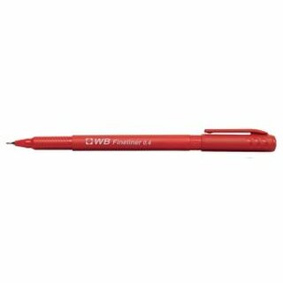 HAINENKO Fineliner WB 746002, 0,4 mm, Schaft: Schreibf., Schreibfarbe: rot