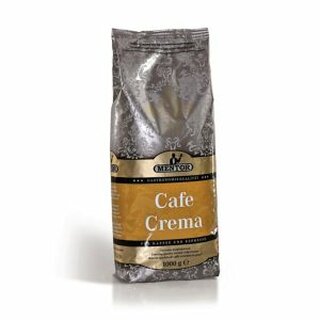 MENTOR Kaffee Cafe Crema 3445619006, koffeinhaltig, ganze Bohne, Beutel, 1 kg