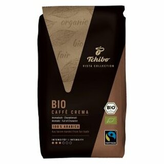 Tchibo Kaffee VISTA COLLECTION BIO CAFFE CREMA 470787, ganze Bohne, Pack.: 1 kg