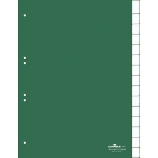 Durable Register PP Fenstertab blanko grün A4 15-tlg....