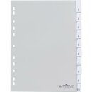 Durable Register PP Fenstertab blanko grau A4 10tlg....